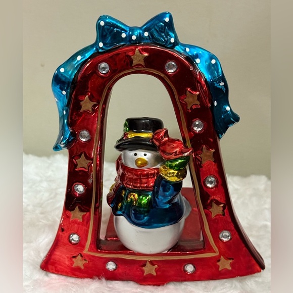 Festive Snowman Candle tea light Holder - Picture 1 of 3